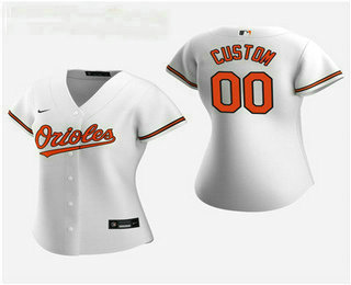 Women's Custom Baltimore Orioles 2020 White Home Nike Jersey