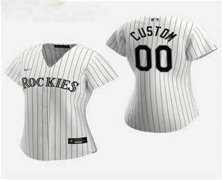 Women's Custom Colorado Rockies 2020 White Home Nike Jersey