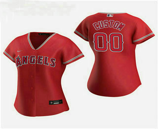 Women's Custom Los Angeles Angels 2020 Red Alternate Nike Jersey