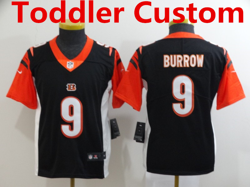 Toddler Nike Cincinnati Bengals Black Team Color Stitched NFL Vapor Untouchable Limited Custom Jersey