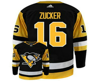 Men's Pittsburgh Penguins #16 Jason Zucker Black Adidas Stitched NHL Jersey