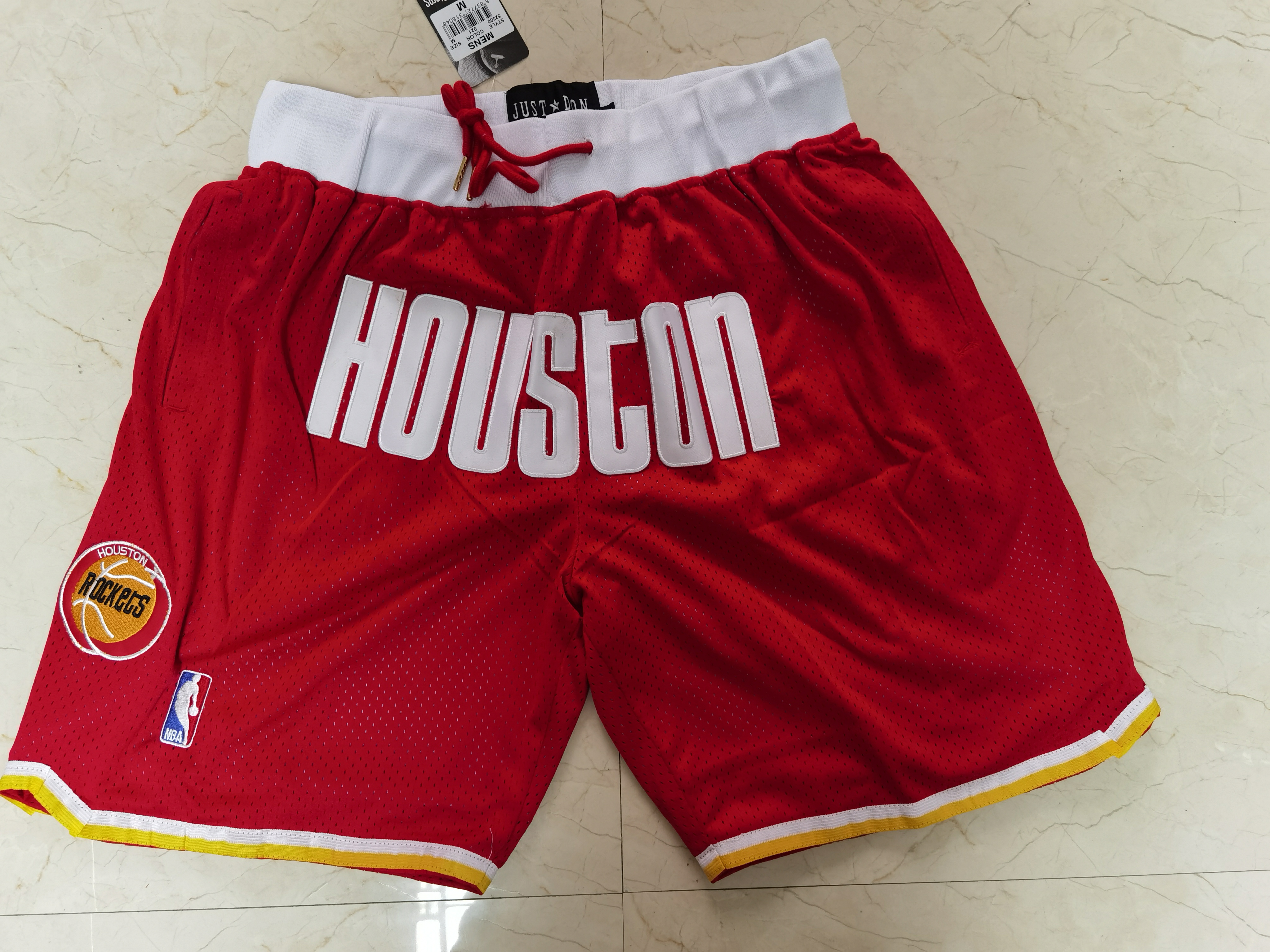 Men's Houston Rockets Red With Houston Just Don Shorts Swingman Shorts