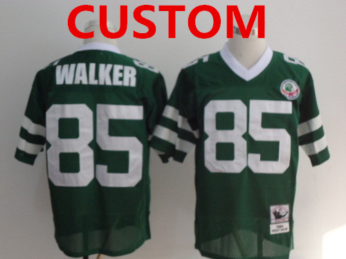 Men's Custom New York Jets Green Throwback Jersey