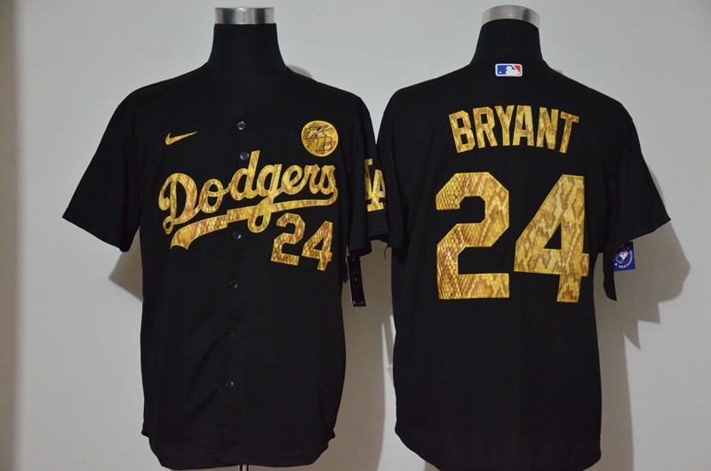 Men's Los Angeles Dodgers #24 Kobe Bryant Black Camo Fashion Stitched MLB Cool Base Nike Jersey