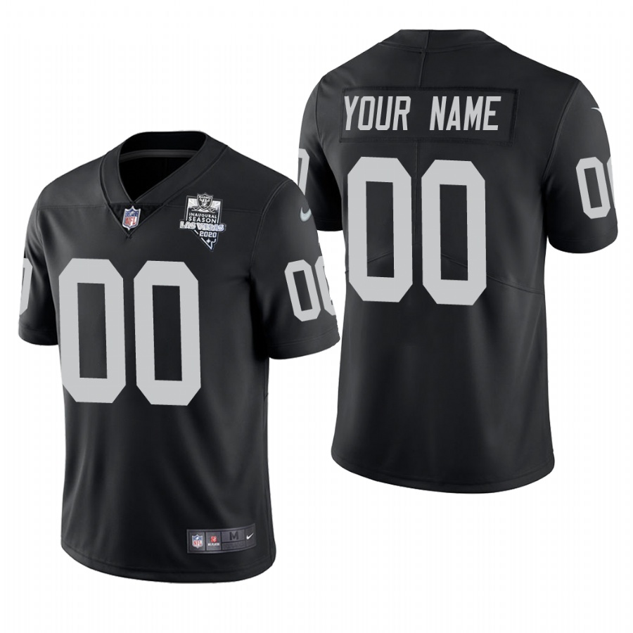 Las Vegas Raiders Custom Men's Nike 2020 Inaugural Season Vapor Limited NFL Jersey Black