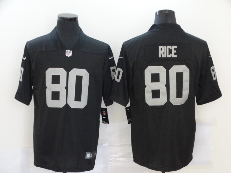 Men's Las Vegas Raiders #80 Jerry Rice Black 2020 Vapor Untouchable Stitched NFL Nike Limited Jersey