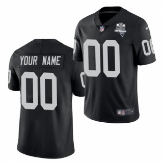 Men's Black Las Vegas Raiders Custom 2020 Inaugural Season Vapor Limited Stitched Football Jersey