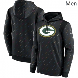 Men Green Bay Packers Nike Charcoal 2021 NFL Crucial Catch Therma Pullover Hoodie