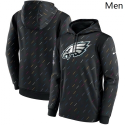 Men Philadelphia Eagles Nike Charcoal 2021 NFL Crucial Catch Therma Pullover Hoodie