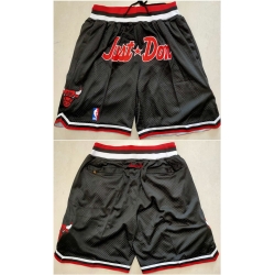 Men Chicago Bulls Black Throwback Shorts