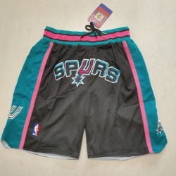 Men's San Antonio Spurs Black Pocket Shorts