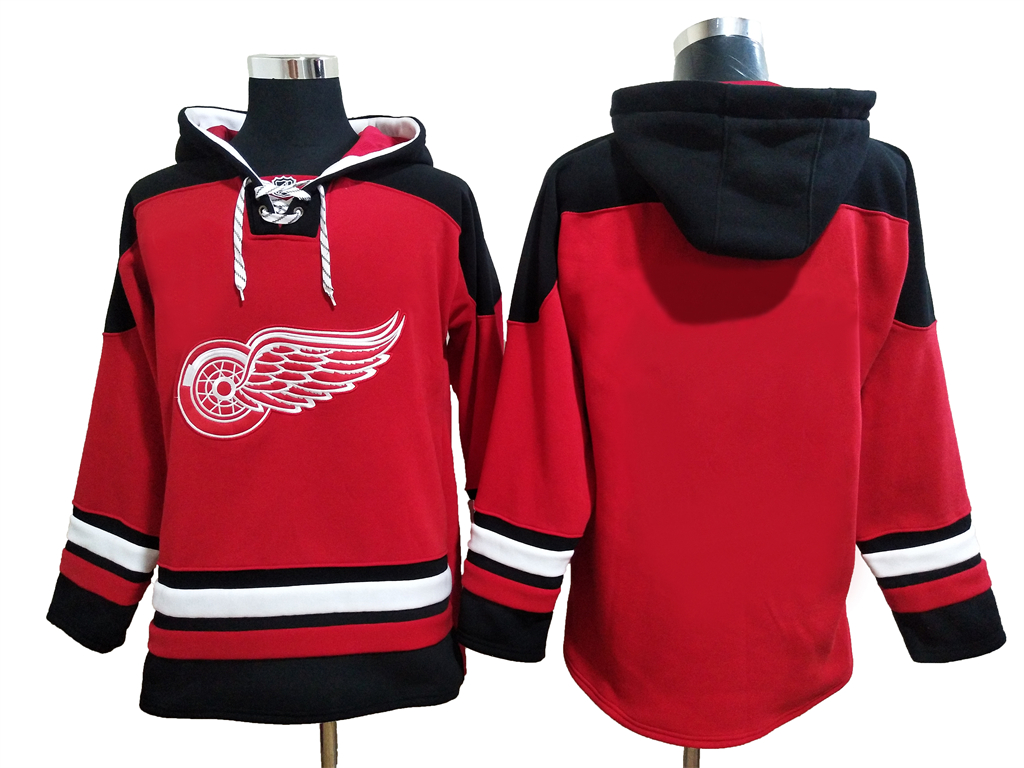 Men's Hockey Detroit Red Wings Blank Red Hoody