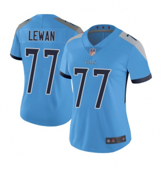 Women's Light Blue Tennessee Titans #77 Taylor Lewan Vapor Untouchable Limited Stitched Football Jersey