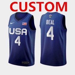 Men's USA Team Custom Away Blue 2021 Tokyo Olympics Jersey