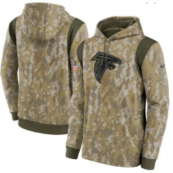 Men Atlanta Falcons Nike Camo 2021 Salute To Service Therma Performance Pullover Hoodie