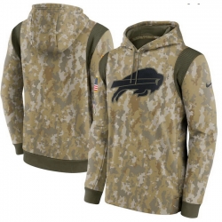 Men Buffalo Bills Nike Camo 2021 Salute To Service Therma Performance Pullover Hoodie