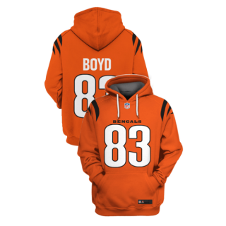 Men's Orange Cincinnati Bengals #83 Tyler Boyd 2021 Pullover Hoodie