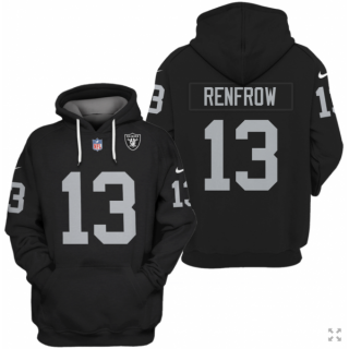 Men's Las Vegas Raiders #13 Hunter Renfrow Black 2021 Pullover Hoodie