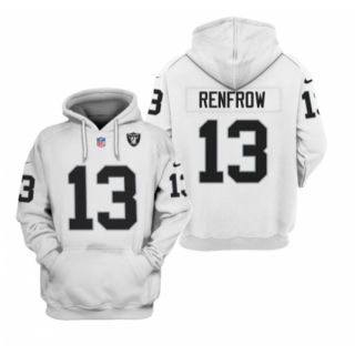 Men's Las Vegas Raiders #13 Hunter Renfrow White 2021 Pullover Hoodie