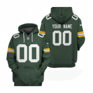 Men's Green Bay Packers Active Player Custom 2021 Green Pullover Hoodie