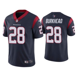 Men's Navy Houston Texans #28 Rex Burkhead Vapor Untouchable Limited Stitched Jersey