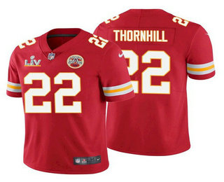 Men's Kansas City Chiefs #22 Juan Thornhill Red 2021 Super Bowl LV Limited Stitched NFL Jersey