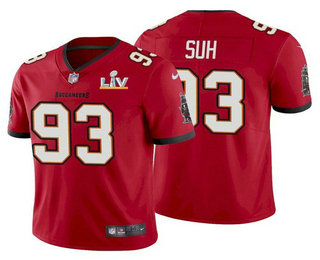 Men's Tampa Bay Buccaneers #93 Ndamukong Suh Red 2021 Super Bowl LV Limited Stitched NFL Jersey