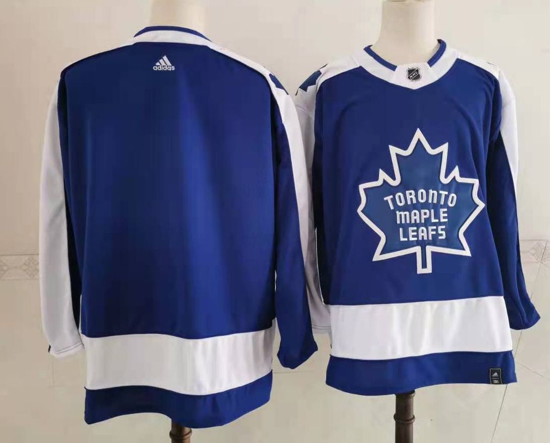 Men's Toronto Maple Leafs Blank Royal Blue 2021 Retro Stitched NHL Jersey