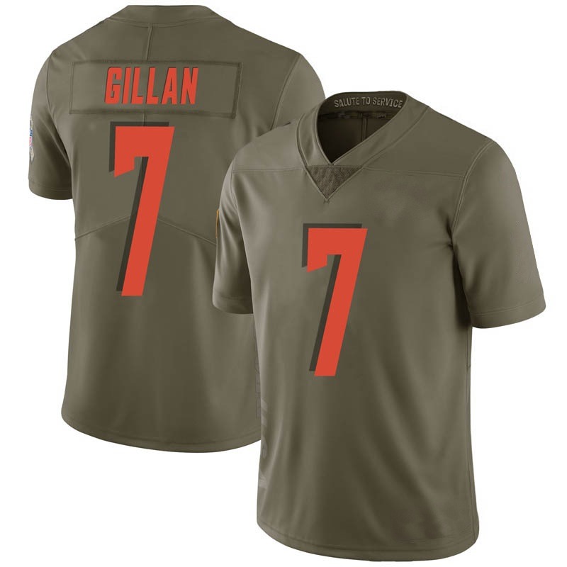 Men's Cleveland Browns #7 Jamie Gillan Green Limited 2017 Salute to Service Nike Jersey