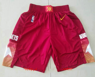 Men's Denver Nuggets Red 2021 City Edition NBA Swingman Shorts