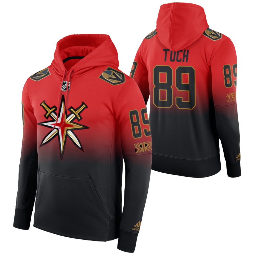 Vegas Golden Knights #89 Alex Tuch Adidas Reverse Retro Pullover Hoodie Red Black