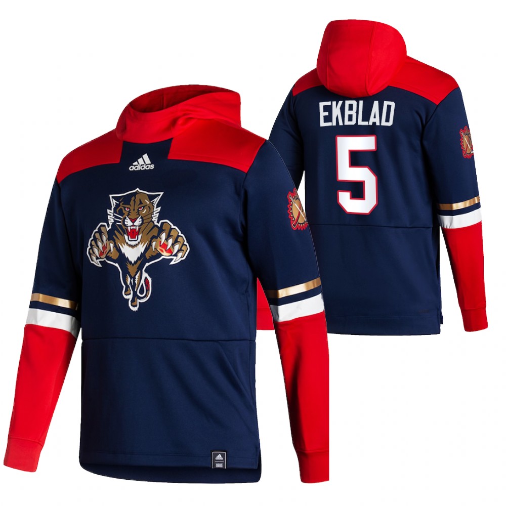 Florida Panthers #5 Aaron Ekblad Adidas Reverse Retro Pullover Hoodie Navy