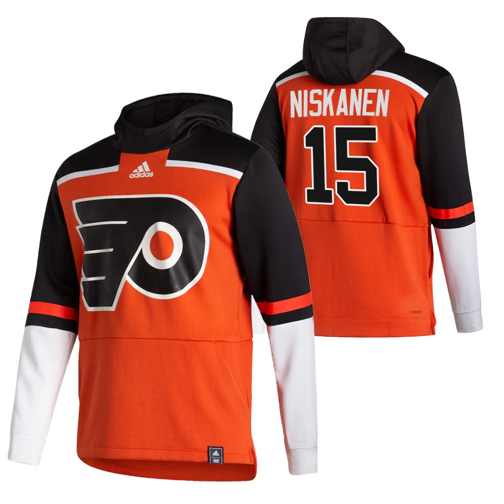 Philadelphia Flyers #15 Matt Niskanen Adidas Reverse Retro Pullover Hoodie Orange