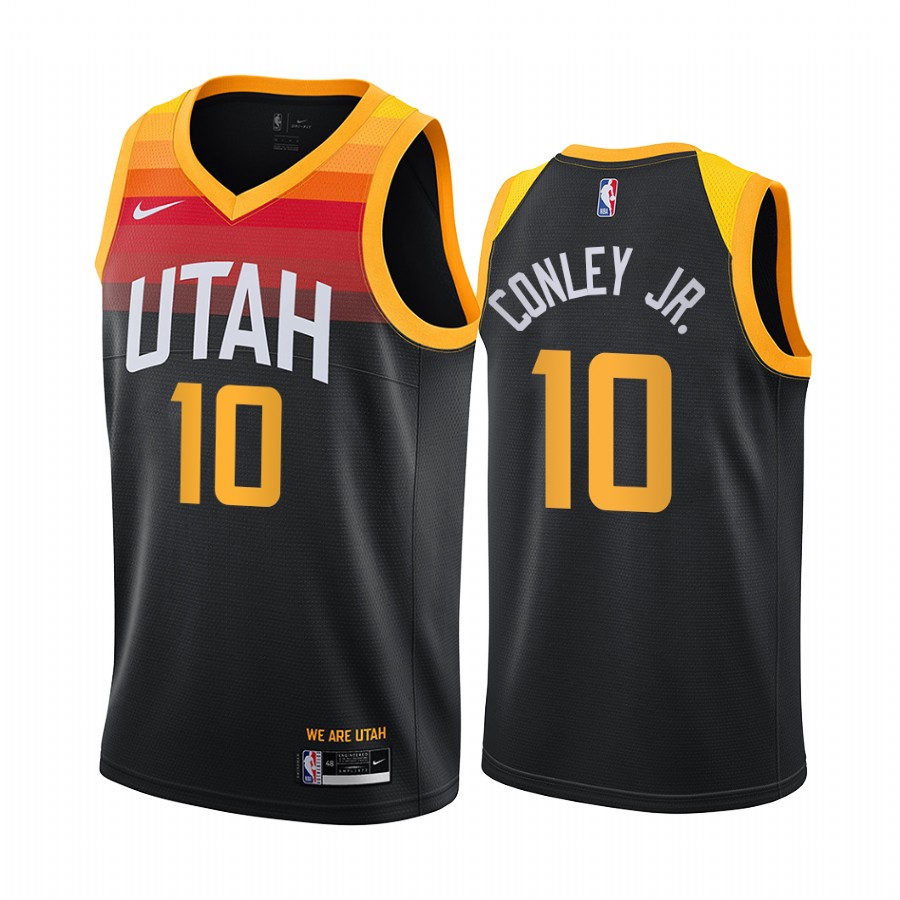 Nike Jazz #10 Mike Conley Black NBA Swingman 2020-21 City Edition Jersey