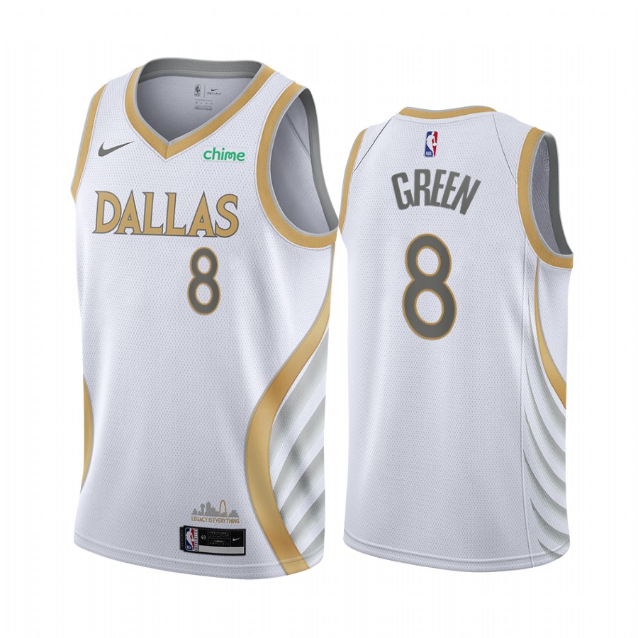 Nike Mavericks #8 Josh Green White NBA Swingman 2020-21 City Edition Jersey