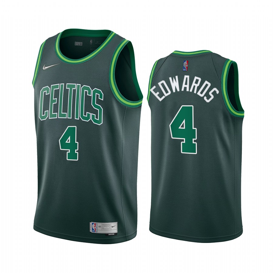 Boston Celtics #4 Carsen Edwards Green NBA Swingman 2020-21 Earned Edition Jersey