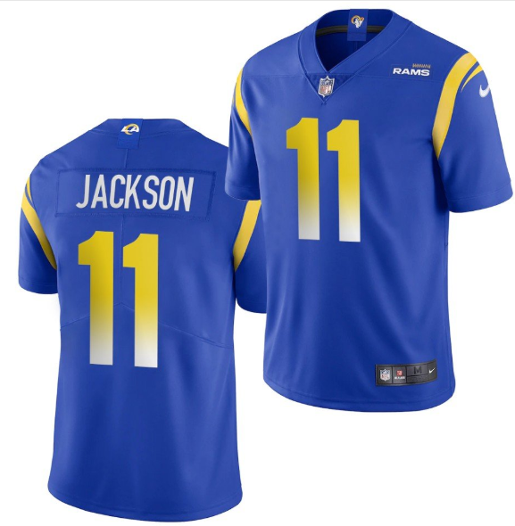 Men's Los Angeles Rams #11 DeSean Jackson 2020 Blue Vapor Untouchable Limited Stitched Jersey