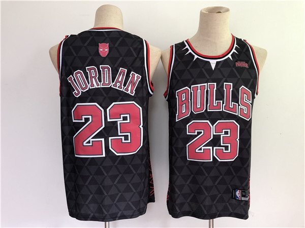 Men's Chicago Bulls #23 Michael Jordan Black Stitched NBA Jersey