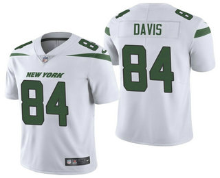 Men's New York Jets #84 Corey Davis White 2021 Vapor Untouchable Stitched NFL Nike Limited Jersey