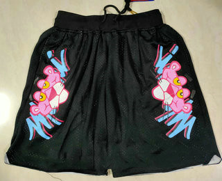 Men's Miami Heat Pink Black Just Don Swingman Throwback Shorts