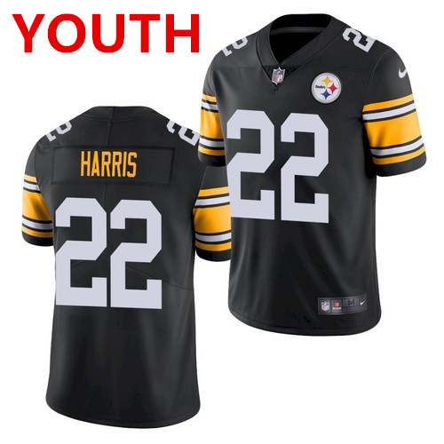 Youth pittsburgh steelers #22 najee harris black 2021 limited football jersey