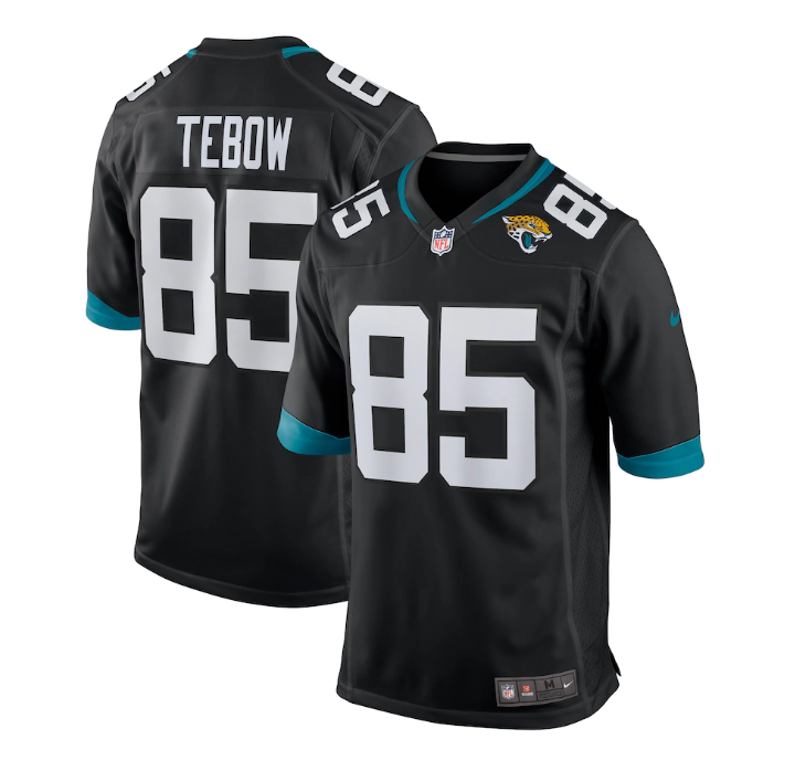 Men's Nike Jacksonville Jaguars #85 Tim Tebow Black Alternate Game Jersey