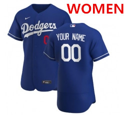 Women Nike los angeles dodgers blue flex base custom jersey