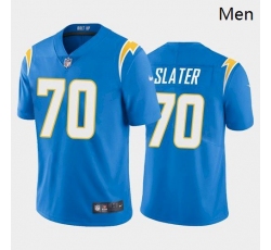 Men Los Angeles Chargers #70 Rashawn Slater White Blue 2021 Draft Jersey