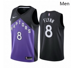 Men Toronto Raptors 8 Malachi Flynn Purple NBA Swingman 2020 21 Earned Edition Jersey