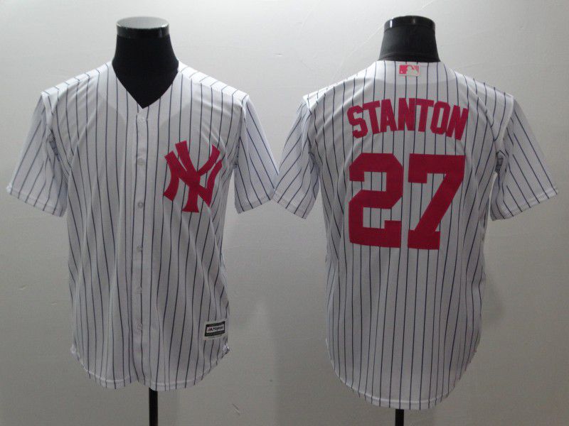 Men New York Yankees 27 Stanton White red Game 2021 MLB Jersey