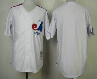 Men's Montreal Expos Blank 1982 White Throwback Jersey