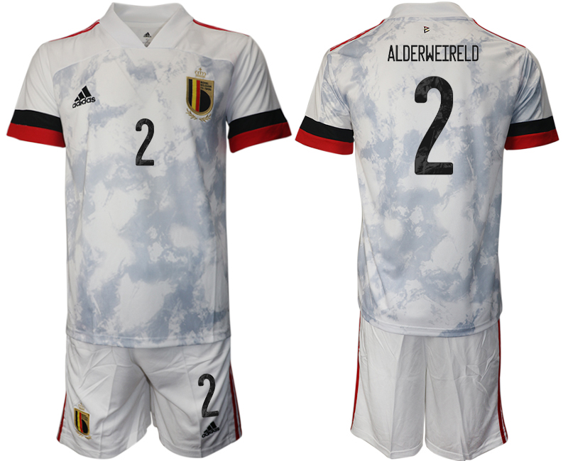 Men 2021 European Cup Belgium away white 2 Soccer Jersey