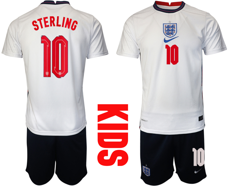 2021 European Cup England home Youth 10 soccer jerseys