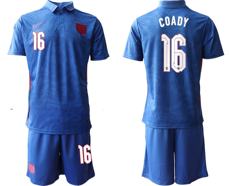 Men 2020-2021 European Cup England away blue 16 Nike Soccer Jersey